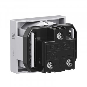 Розетка 1-м 2мод. Viva 16А IP20 2P+E с заземл. защ. шторки сер. 45025