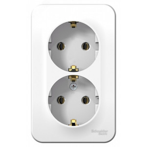 Розетка 2-м ОП Blanca 16А IP20 250В с заземл. без защ. шторок бел. SE BLNRA010201
