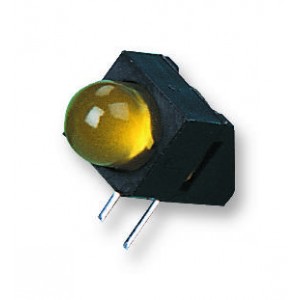 HLMP-3401-E00B2, Светодиод с держателем 5мм/желтый/585нм/6.5-10.3мкд/60°