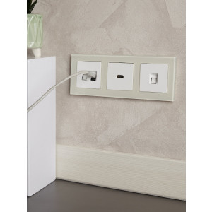 BRITE Розетка HDMI РHDMI-0-БрБ белый BR-H10-K01