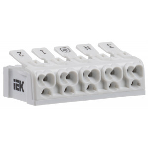 Клемма пружинная соединительная КСП5-3L+N+PE UKZ-B06-5P-F0-E0-10