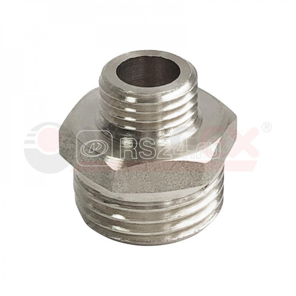 Изображение товара Ниппель никелированный переходной VALFEX НР 1 1/2дюйм - НР 3/4дюйм