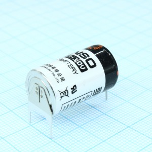 CR14250H/3PF, Li, MnO2 батарея типоразмера 1/2AA, 3В, 0.9Ач, приваренные выводы, -40...85 °C