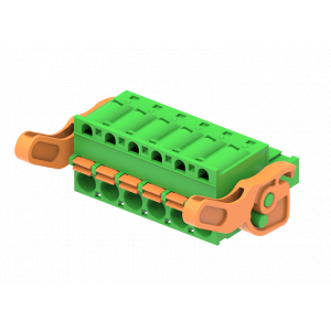 Розеточный разъем на кабель MC-RJ5.0H09P-I-0001, Розеточный разъем, прямой, на кабель, шаг: 5.0 мм, 9 полюсов, фиксация провода Push-in, исполнение: с поворотной защелкой, 320V, 12A, цвет: зеленый
