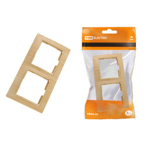 Рамка 2-х постовая горизонтальная "ЭКО" (сосна) "Таймыр" SQ1814-0226