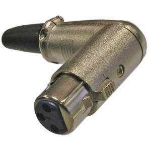 JD-385, Разъем микрофонный XLR, гнездо угловое на кабель 3-х полюсное