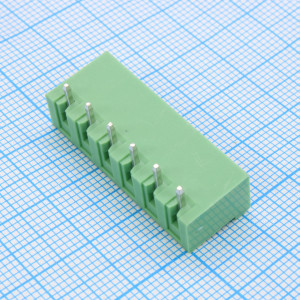 2EGTRC-5.0-06P-14-100, Разъемный клеммный блок на плату, 6 контактов. Серия 2EGTRC-5.0