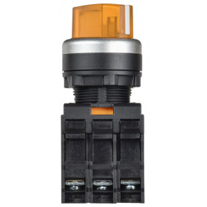 Переключатель с подсв. 2 полож. 1NO+1NC ж-лтый MASTER IEK MI-SW60-11XD-3-14-2-K05