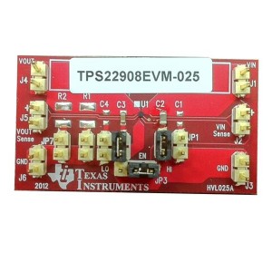 TPS22908EVM-025, Средства разработки интегральных схем (ИС) управления питанием TPS22908 EVAL MOD