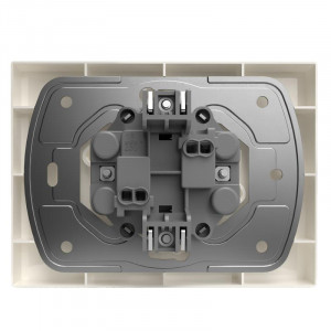 Розетка 2-м СП Pixel 16А IP20 без заземл. в сборе беж. TKE-PX-R2F-C02