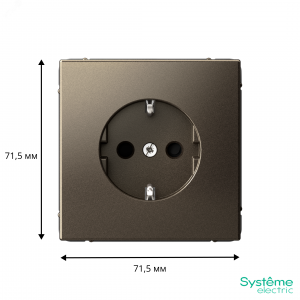 ARTGALLERY РОЗЕТКА с заземлением со шторками, 16А, механизм, быстрозажимные клеммы, мокко GAL000645S
