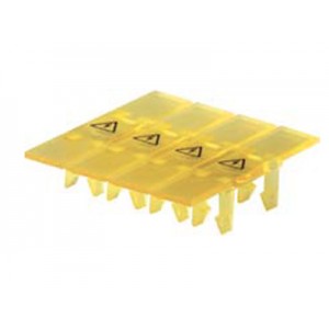 Защитная крышка  AD WK 4, Защитная крышка на 1 клемму, с предупреждающим знаком, для клемм WK 4, желтая