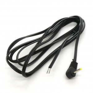 штекер 2.4*0.7 угловой с шнуром 1.8М, Штекер питания 2.4*0.7 угловой с кабелем 1.8м