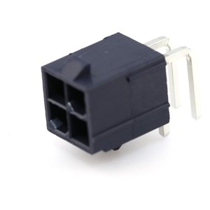 172448-0004, Электропитание платы MiniFitJr RA DR/Pegs Tin Glow Wire 4Ckt