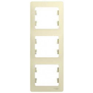 Рамка 3-м Glossa вертикал. беж. SE GSL000207