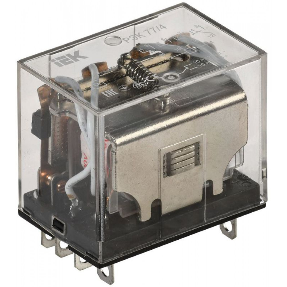 Изображение товара Реле РЭК 77-4 10А 220В AC IEK RRP10-4-10-220A промежуточное реле монтажное Изображение товара Реле РЭК 77-4 10А 220В AC IEK RRP10-4-10-220A промежуточное реле монтажное