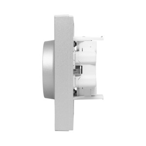 Механизм розетки двойной, 16А, с заземлением, со шторками, с рамкой, алюминий Эпика EKF UP1-SOA-211