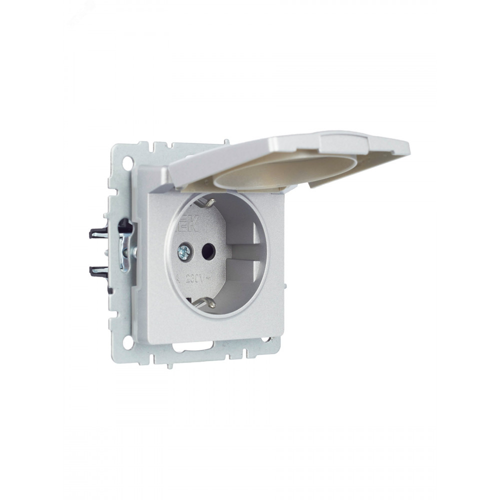 Изображение товара Розетка силовая IP44 с заземлённой шторкой 16 А BRITE РСбш10-3-44-БрА