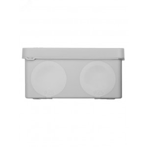 Распаячная коробка двухкомпонентная ОП 100х100х50 мм IP66 8 вх. серая инд. штрихкод TDM SQ1401-2513