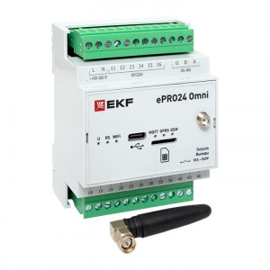 Контроллер удаленного управления 6вх/4вых Wi-Fi GSM 230 В ePRO24 Omni EKF ePRO24-6-4-WG-OMNI