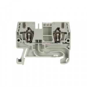 Проходная клемма WKFN 2,5/35 GR, Проходная клемма, тип фиксации провода: пружинный, номинальное сечение: 2,5 мм кв., 24A, 800V, ширина: 5 мм, цвет: серый, тип монтажа: DIN35