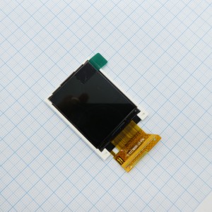 MI0177J1T-1, TFT 1.77", 128xRGBx160, SPI интерфейс, 65K, LED подсветка, яркость 320 cd/m2, контрастность 500:1, драйвер ST7735S, напр. питания 2,5...3,3 В, 6 o'cl, -20..+70С