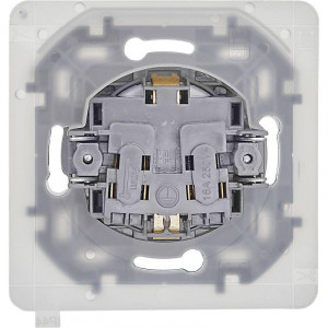Розетка 1-м СП Inspiria 16А IP44 250В 2P+E защ. шторки с крышкой немецк. стандарт механизм алюм. Leg 673742