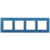 14-5104-28 Рамка на 4 поста, стекло, Elegance, голубой+бел (5/25/900) Б0034536
