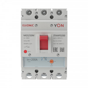 Выключатель автоматический MGS250 3P 160-200A 25kA YON MGS250M-3TAMF0200