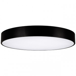 Светильник SP-TOR-PILL-R800-94W Warm3000 (BK, 120 deg) 023003(2), Накладной интерьерный светильник. Мощность 94 Вт, св. поток 8460 лм, 90 лм/Вт, теплый 3000 K, CRI>80, угол 120°, напряжение питания 230 В. Черный круглый корпус из алюминия, степень защиты IP20. Размер: диаметр 800 мм, высота 100 мм. Монтаж накладной. Дра