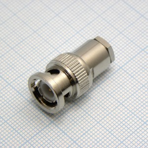 BNC штекер, пайка RG-58, ВЧ разъем