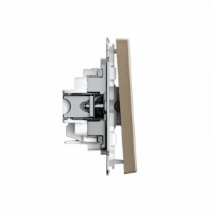 ARTGALLERY 1-клавишный ВЫКЛЮЧАТЕЛЬ, 10АХ, механизм, быстрозажимные клеммы, ШАМПАНЬ GAL000511S