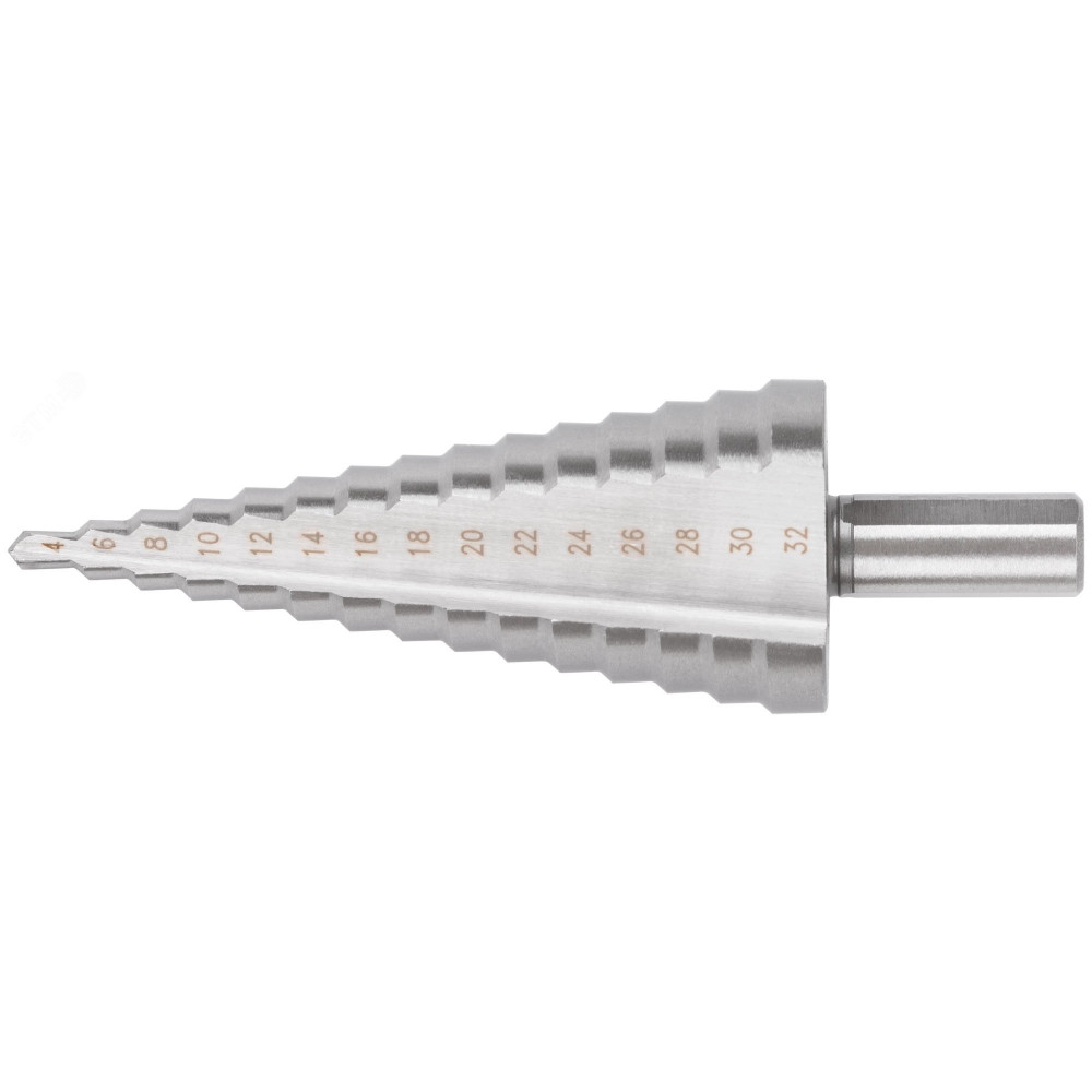 Изображение товара Сверло ступенчатое HSS (Р6М5) 15 ступеней 4-32 мм для металла