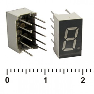 KEM-3101BR (RED), 1 разрядный индикатор 7,8мм/красный/ОА