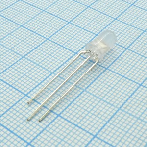 L-59SURKSGW, Светодиод 5мм/красный/630нм/600-1200мкд - зеленый/568нм/200-600мкд/белый матовый/60°