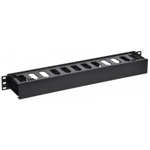 Органайзер пласт. с пальцами и крышкой 19" 1U черн. CO05-1UPC