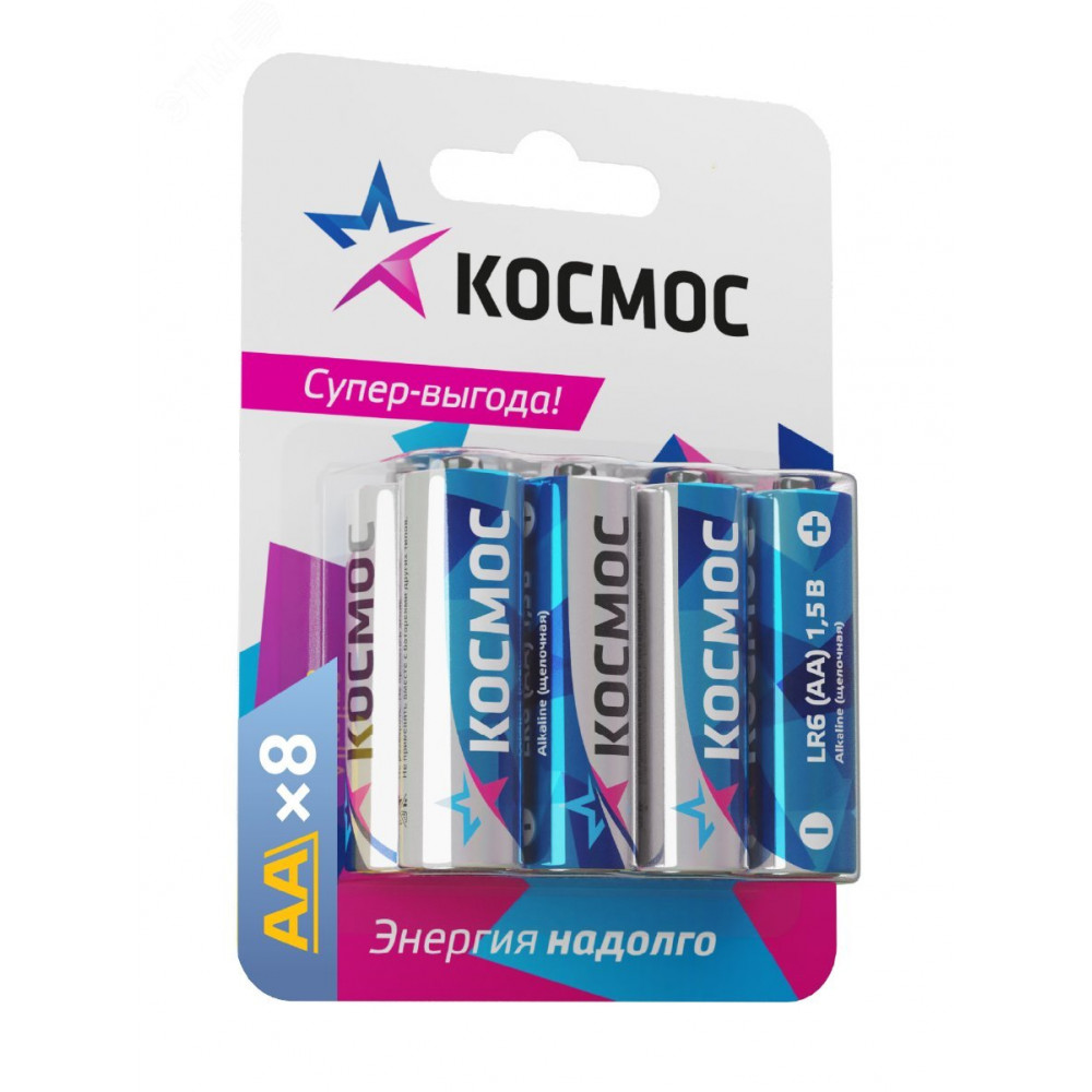 Изображение товара Элемент питания алкалиновый AA/LR6 BP-8 (блист.8шт) KOCLR6BL8