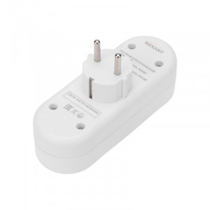 Двойник электрический линейный 16А с/з+2 USB-порта 2.4А бел. 11-1090