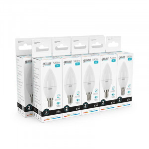 Лампа светодиодная Elementary 8Вт свеча 4100К нейтр. бел. E14 540лм 33128