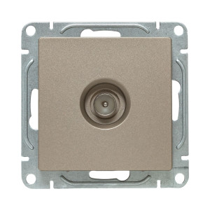 Механизм розетки TV, одиночная, шампань Эпика EKF UP1-SOC-TV-1