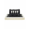 FORTE&PIANO Выключатель 2-клавишный проходной 10А FP407 ваниль IEK FP-V22-0-10-1-K10