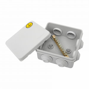 Коробка уравнивания потенциалов КУП-030-031 с крышкой наружная (85х85х40) для прямого монтажа 8 мембр. вводов серая IP55 EKF plc-kmr-030-031-g