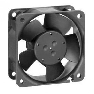 612N/2H, Вентиляторы постоянного тока DC Tubeaxial Fan, 60x60x25mm, 12VDC, 27.1CFM, 37dBA, 2W, 5600RPM, Ball Bearing, Speed Signal, Open Collector Output