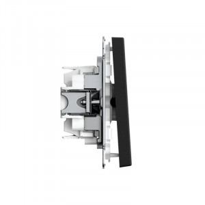 ARTGALLERY 1-клавишный ПЕРЕКЛЮЧАТЕЛЬ, 10АХ, механизм, быстрозажимные клеммы, КАРБОН GAL001061S