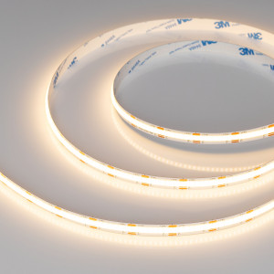 Лента COB-X640-10mm 24V White-MIX (23 W/m, IP20, CSP, 5m) 039740, Лента COB сплошной засветки без видимых светодиодов, открытая IP20. Светодиоды CSP, 640 шт/м (3200 шт на 5 м), белая плата, скотч 3M. Цвет MIX ТЕПЛЫЙ 2700K+ БЕЛЫЙ 6000K, цветопередача CRI>90, угол 160°. Питание 24V, мощность 23 Вт/м (115 Вт на 5 м). Разме