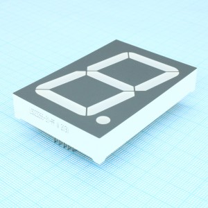 LSD23266-20-PF, 1 разрядный индикатор 57мм/красный/640нм/26-75мкд/ОА