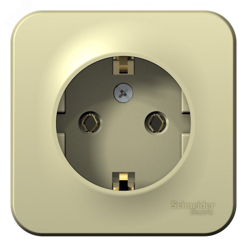 Изображение товара Розетка 1-м ОП Blanca 16А IP20 с заземлением пластиковая бежевый