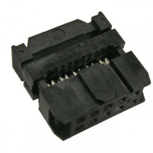 IDC-10F, IDC разъем, розетка на плоский шлейф 10pin(2x5), шаг 2.54мм
