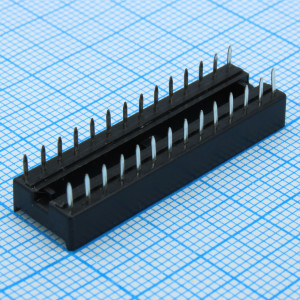 DS1009-28AT1NS-0A2, DIP-панель под микросхему 28pin, шаг 2.54мм, ширина 7.62мм
