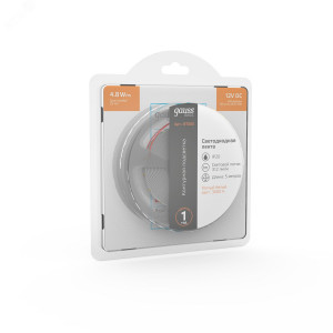 Лента Basic LED 2835/60 12V 4,8W/m 312lm/m 3000K 8mm IP20 5m 1/100 BT005